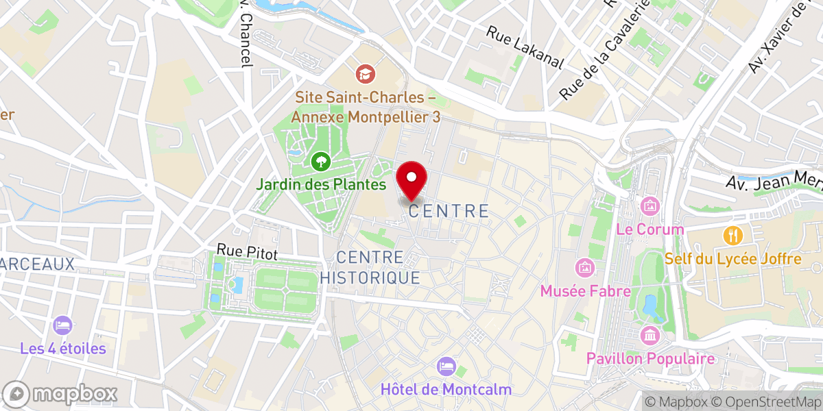Map showing location of Auditorium du Conservatoire à Rayonnement Régional de Montpellier Agglomération