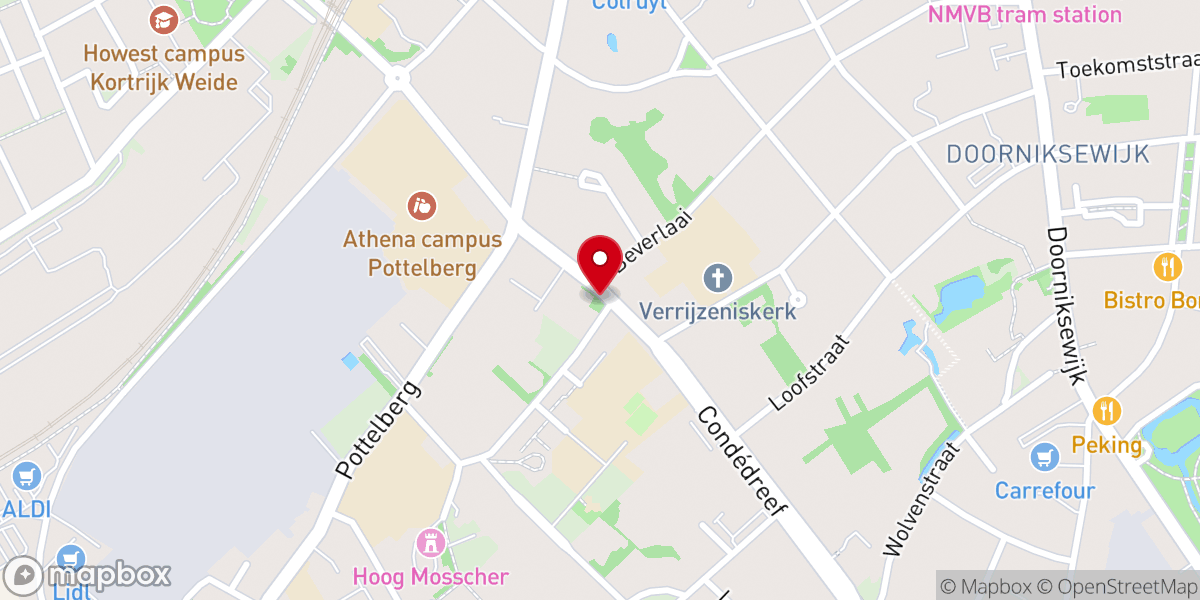 Map showing location of Kapel O.L.V Ten Putje