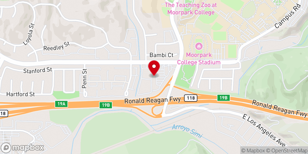 Map showing location of Church of Scientology Mission of Moorpark