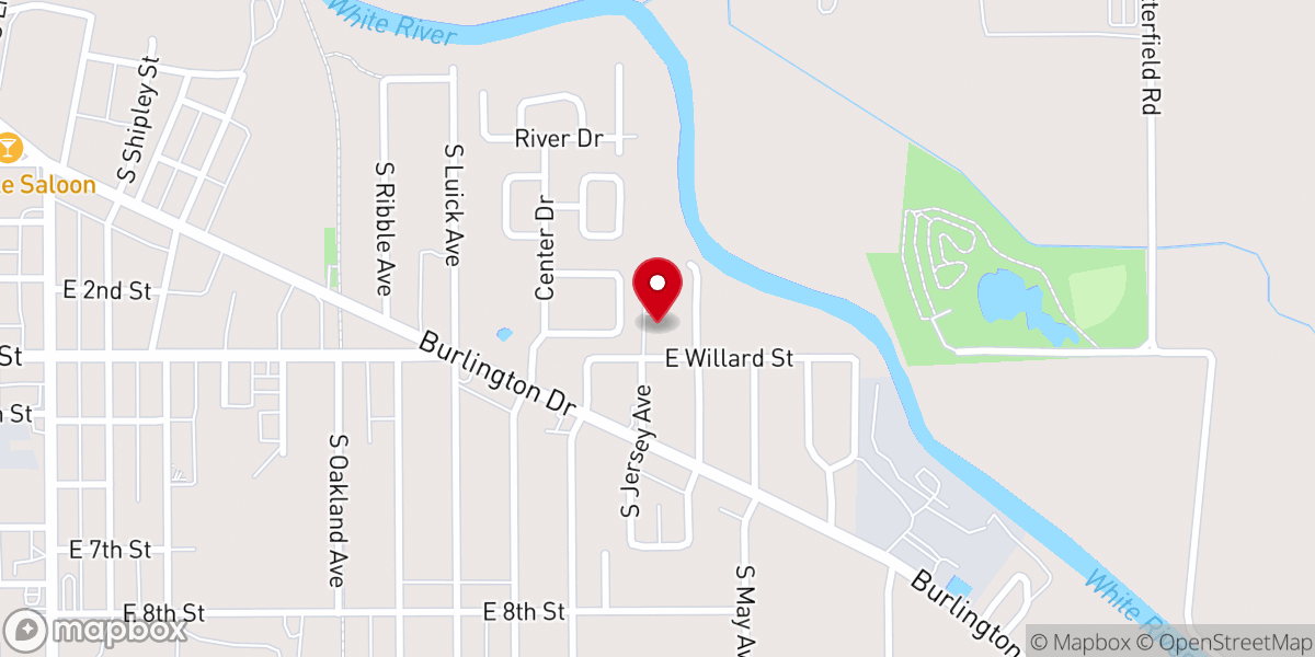Map showing location of Riverview Church of the Nazarene