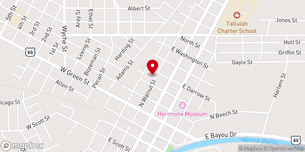 Map showing location of Travelers Rest Missionary Baptist