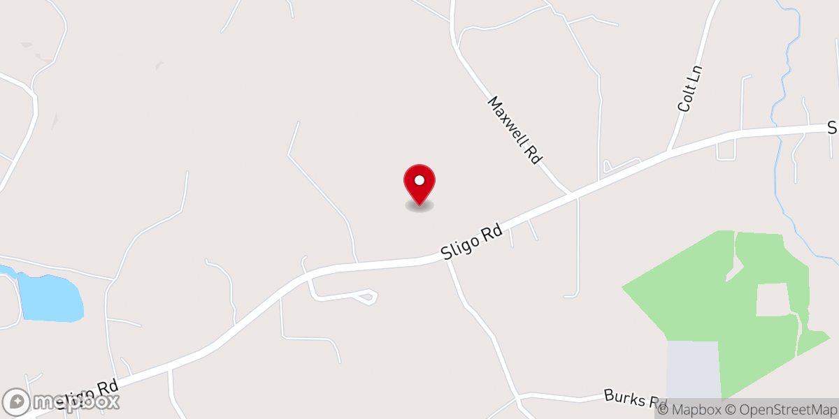 Map showing location of Beulah Land Baptist Church