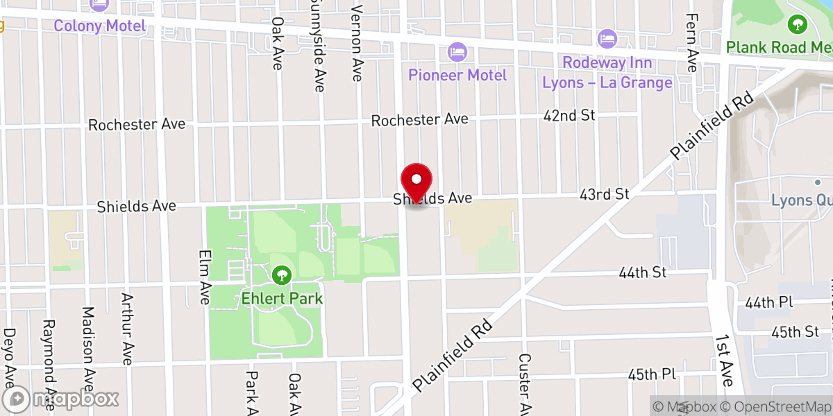 Map showing location of HisNearness Chicago Church