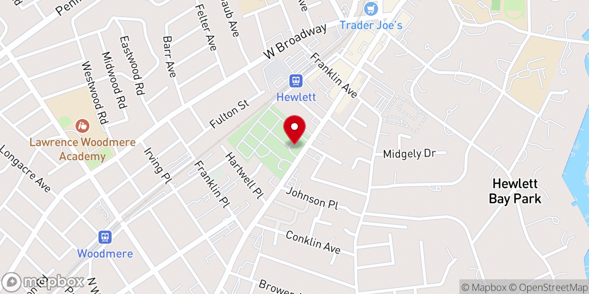 Map showing location of Trinity-St John's Church
