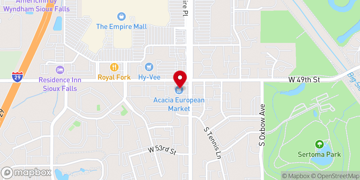 Map showing location of Sioux Falls Wedding Officiant