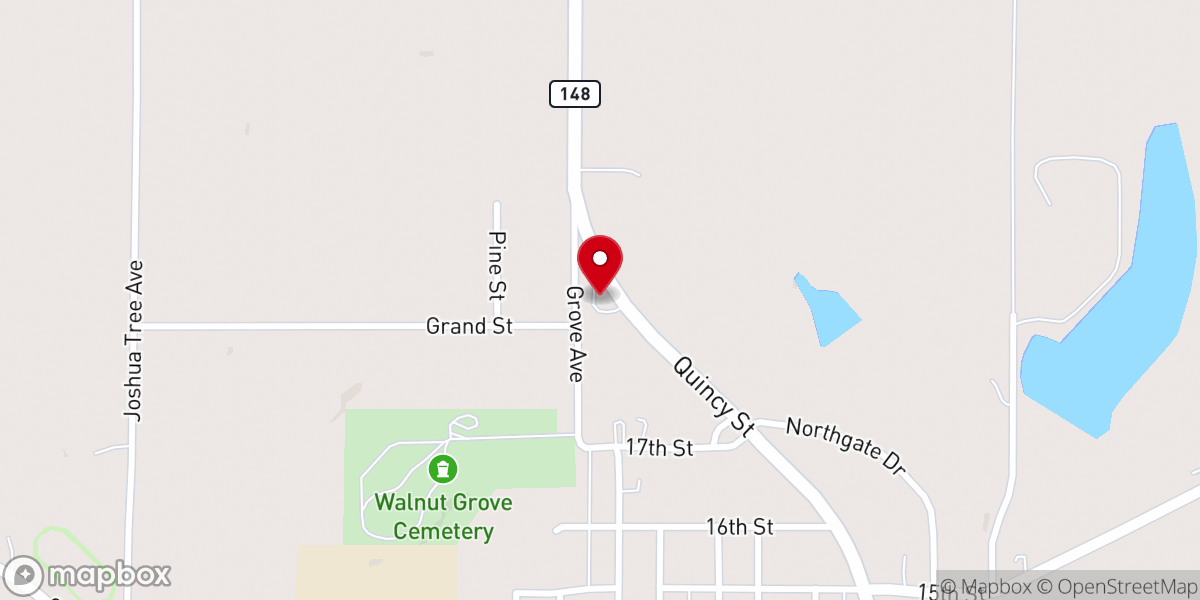 Map showing location of Grace Baptist Church