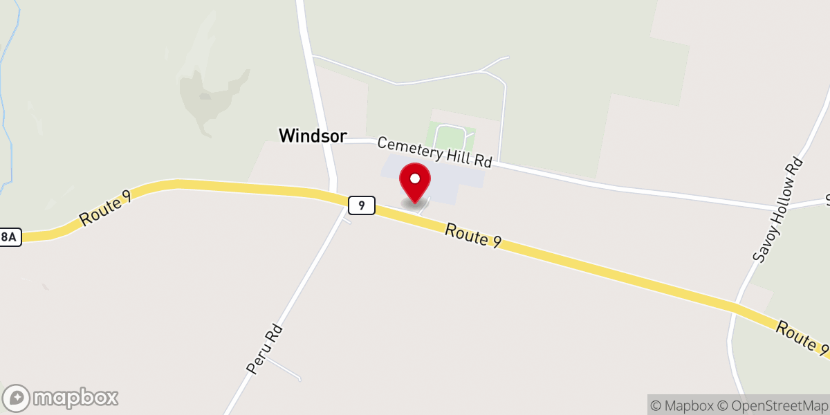 Map showing location of Congregation Windsor