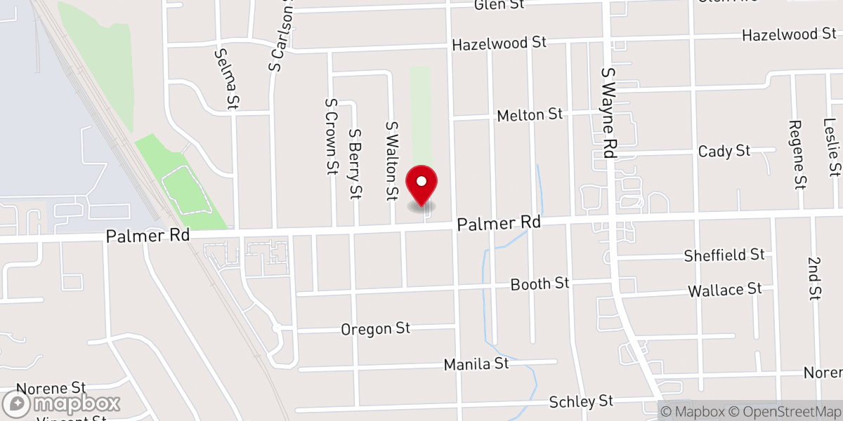 Map showing location of Church of Christ