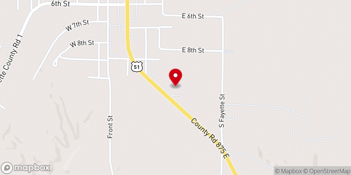 Map showing location of First Baptist Church Ramsey
