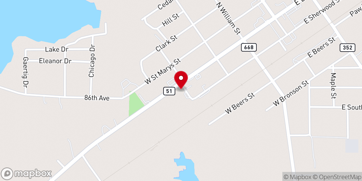 Map showing location of Victory Missionary Baptist Church