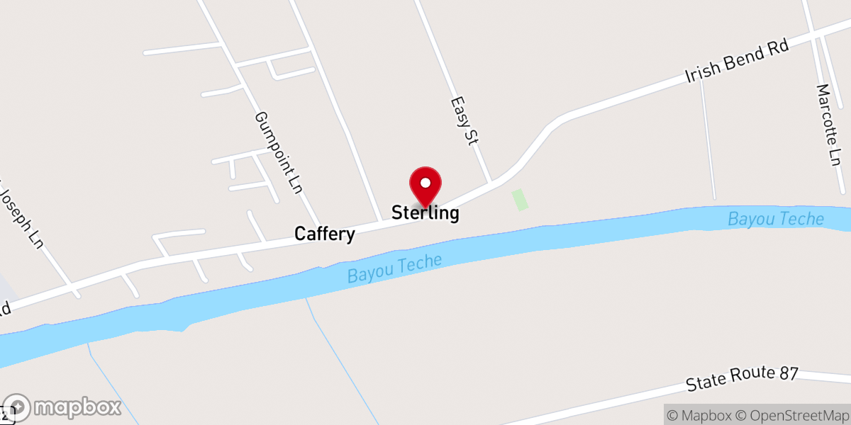 Map showing location of Sterling Holiness church