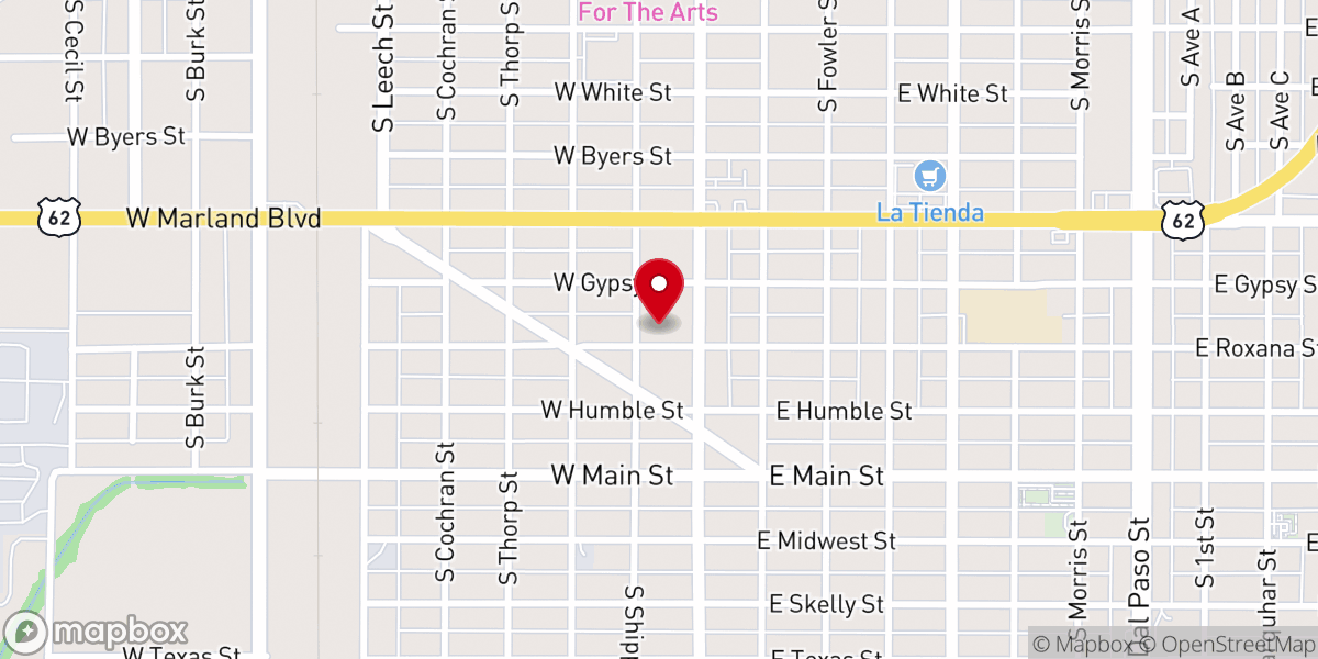 Map showing location of Immanuel Baptist Church