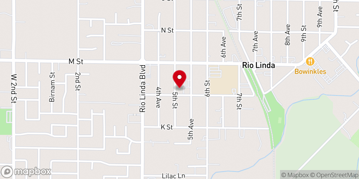 Map showing location of Calvary Lutheran Church