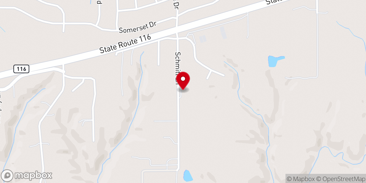 Map showing location of Germantown Hills Baptist Church