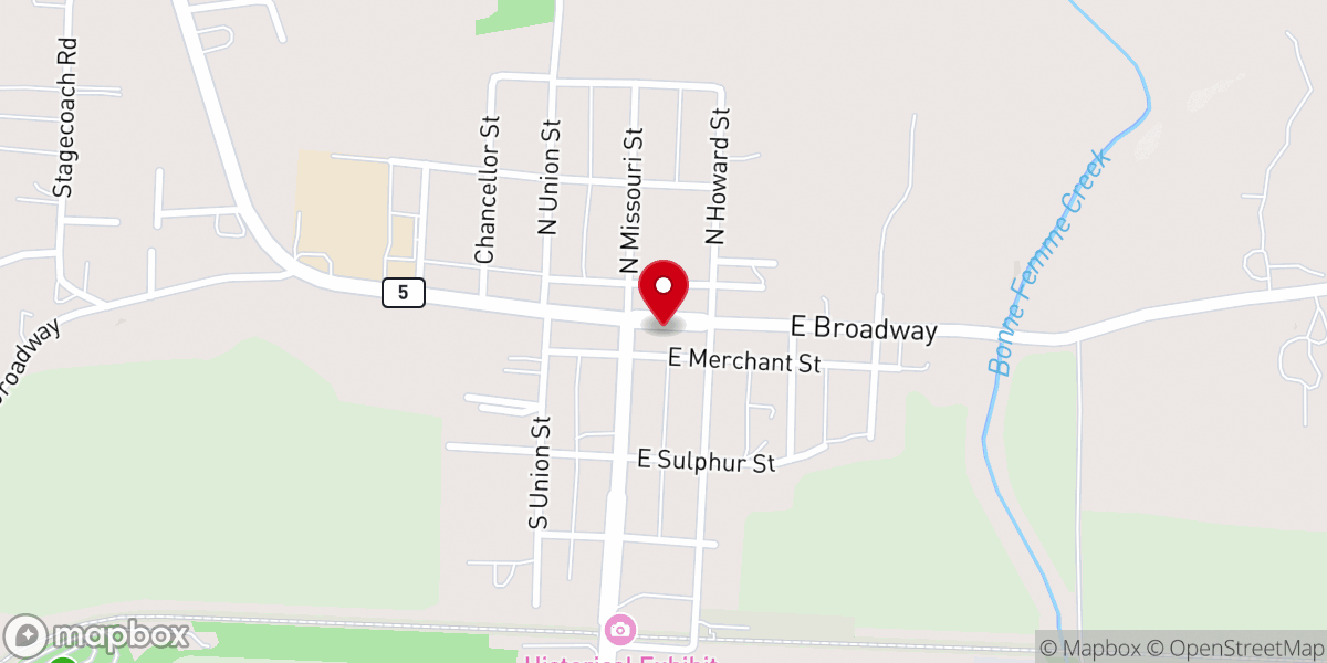 Map showing location of New Franklin Cares