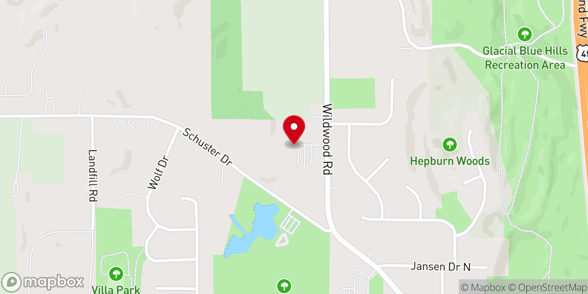 Map showing location of Shepherd of the Hills Lutheran