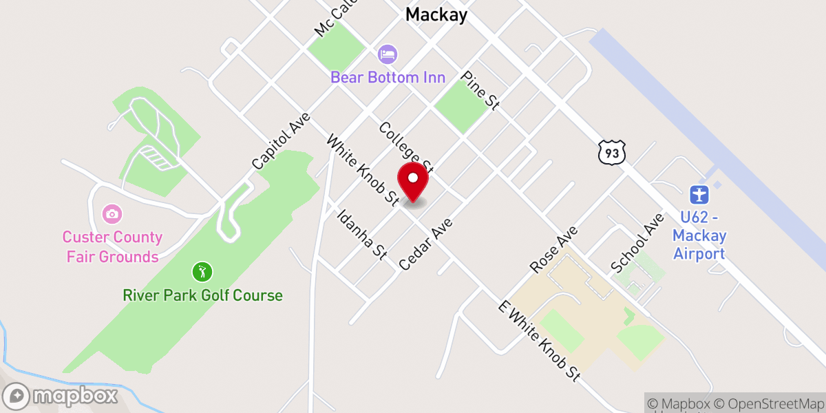 Map showing location of St. Barbara's Catholic Church