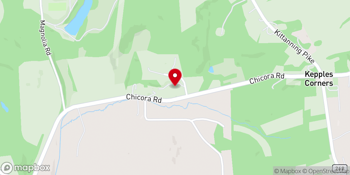 Map showing location of Holy Trinity Lutheran Church