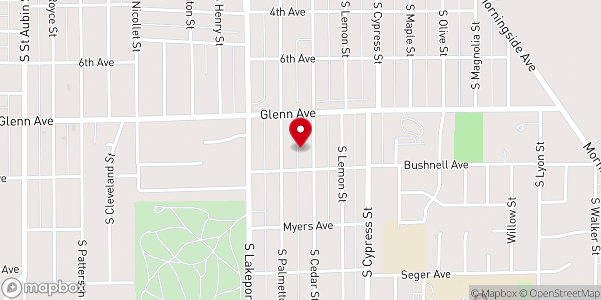 Map showing location of Heritage Baptist Church