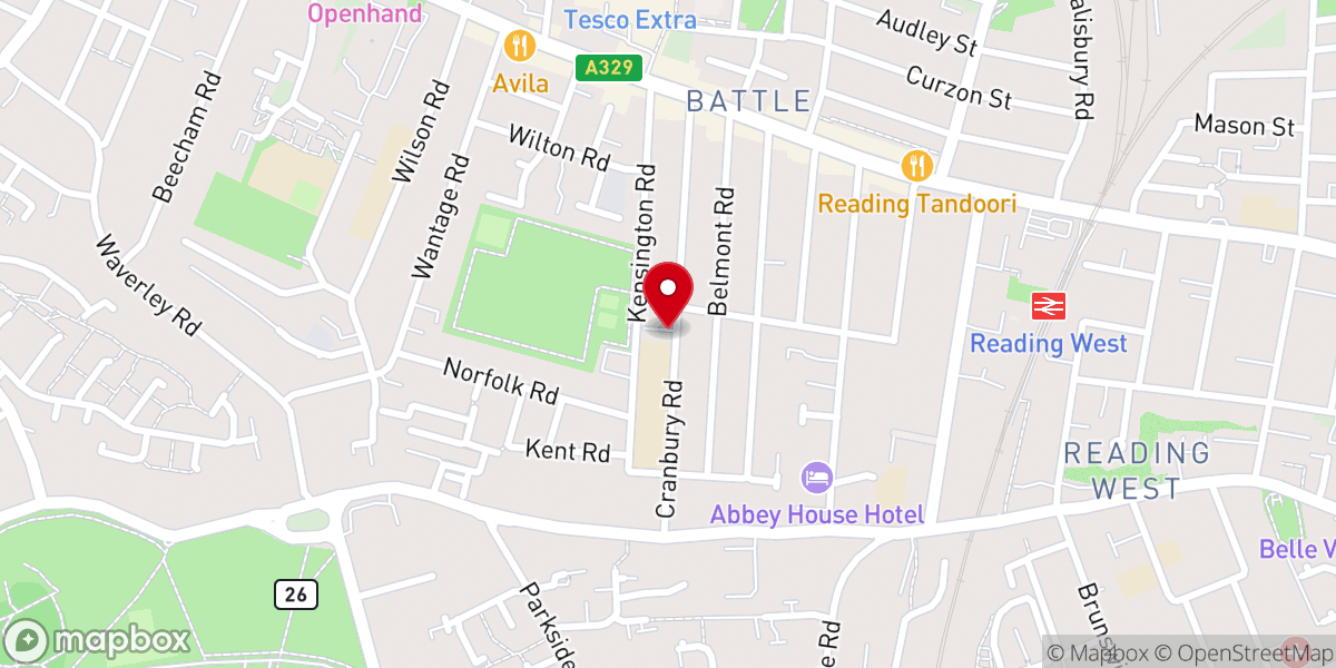 Map showing location of PROPHET ELIAS GREEK ORTHODOX CHURCH READING