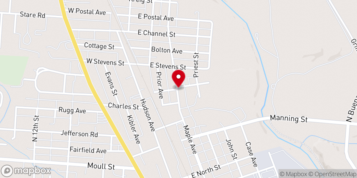 Map showing location of The Lighthouse on Maple
