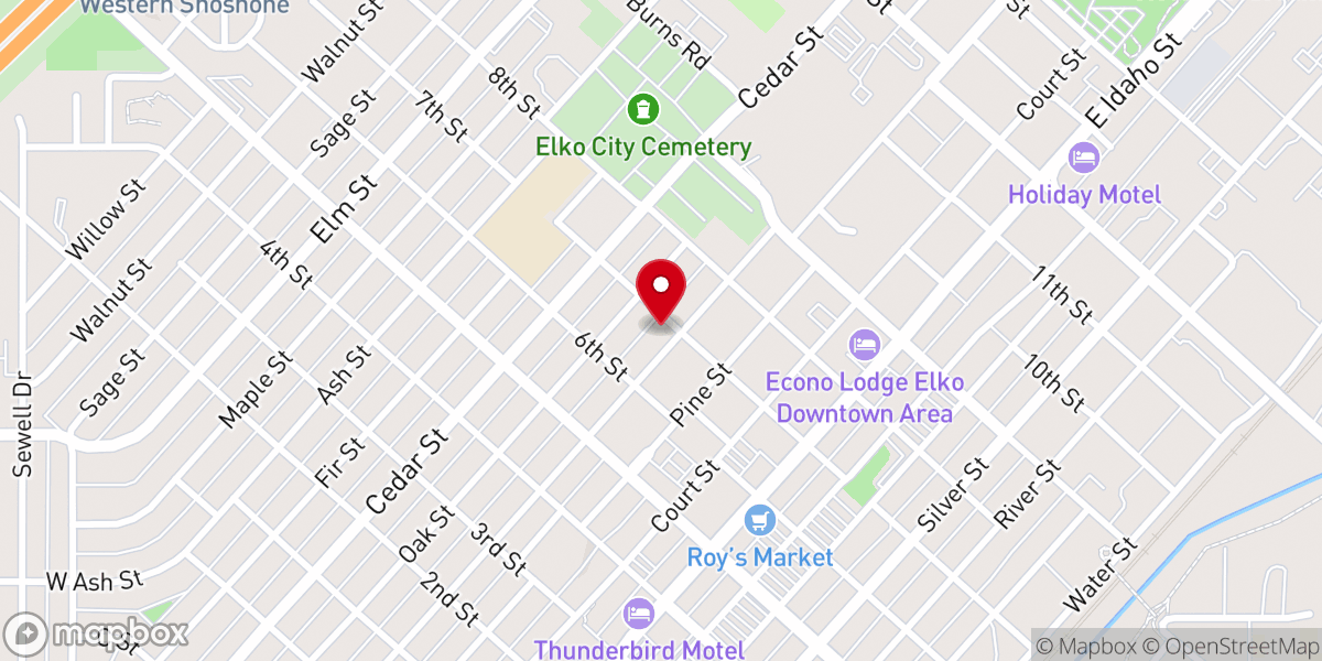 Map showing location of Greater Life Church
