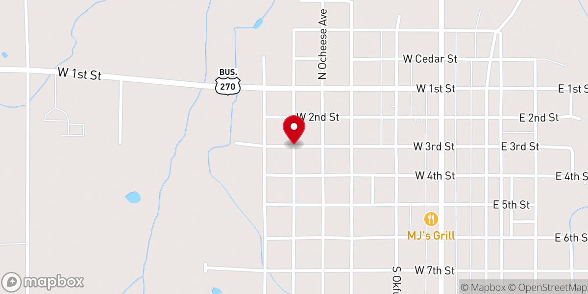 Map showing location of St Joseph Baptist Church