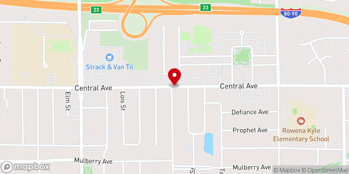 Map showing location of Nativity of Our