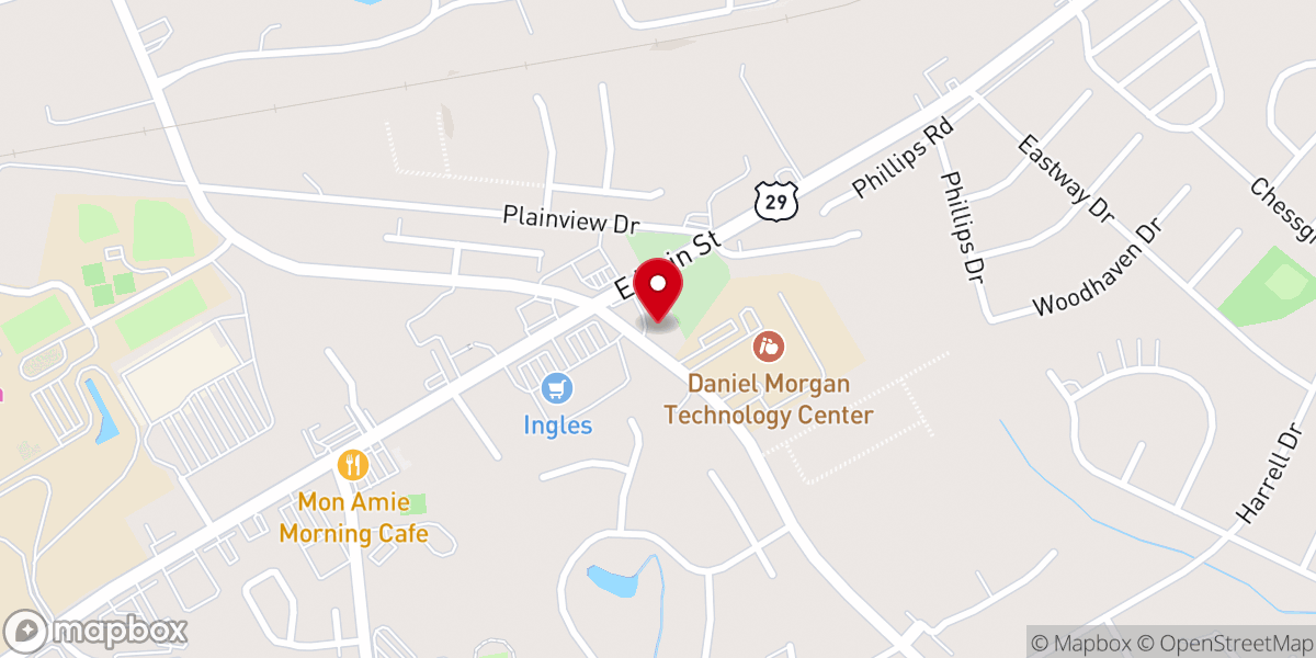 Map showing location of Zion Hill Baptist Church