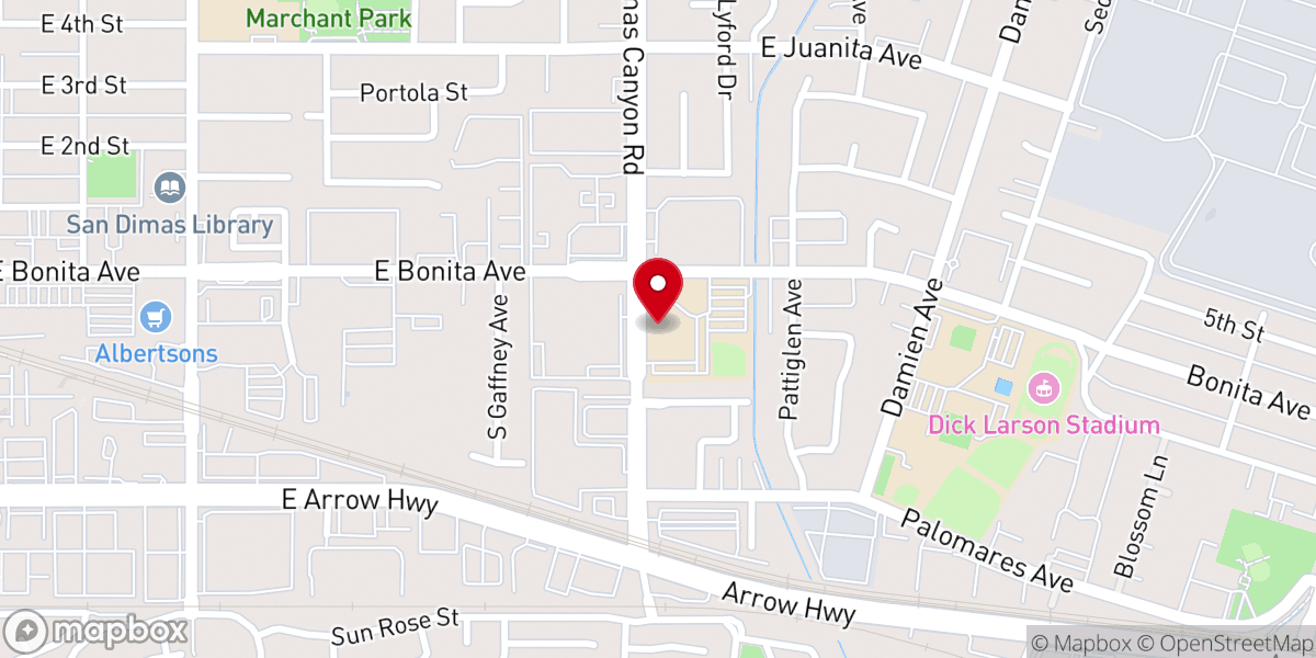 Map showing location of Holy Name of Mary School