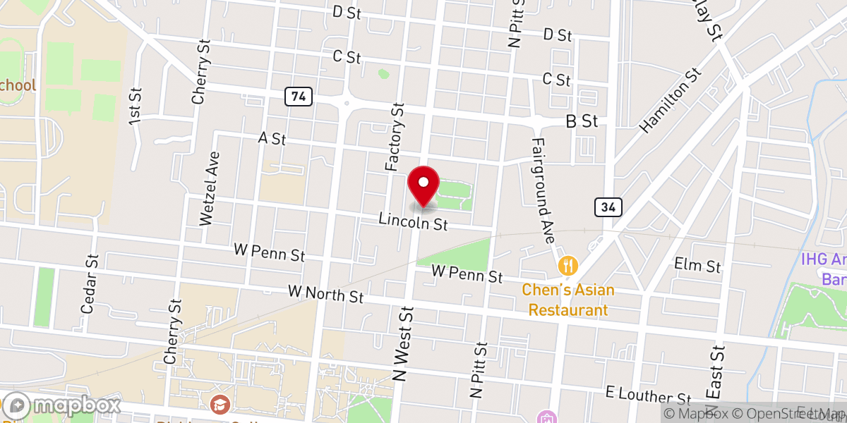 Map showing location of Shiloh Missionary Baptist Church