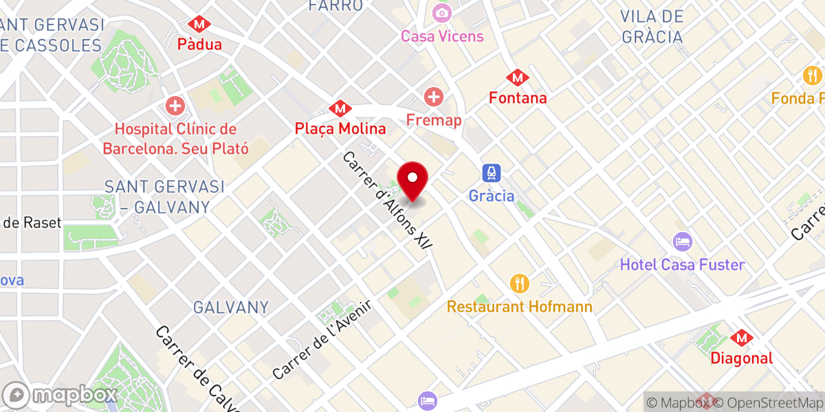 Map showing location of Capilla de Nuestra Señora de la Merced y San Pedro Apóstol