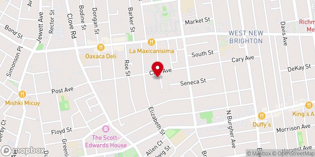 Map showing location of Rev. Minister Arthur Hall, Jr.