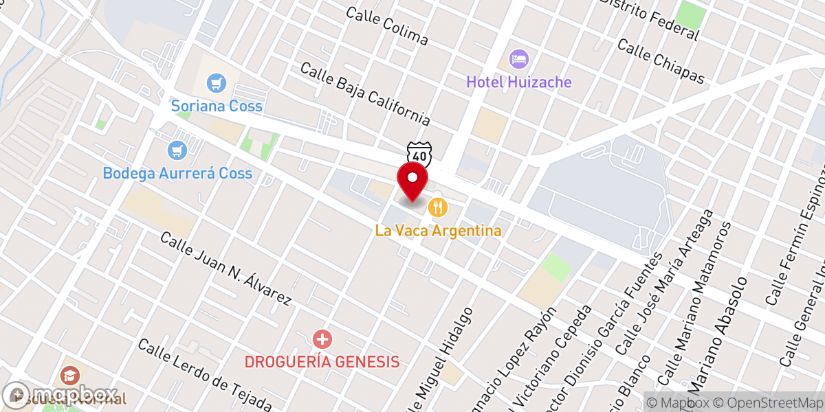 Map showing location of El Calvario