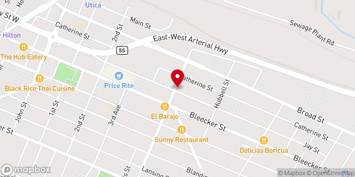 Map showing location of Santa Rosalia Chapel