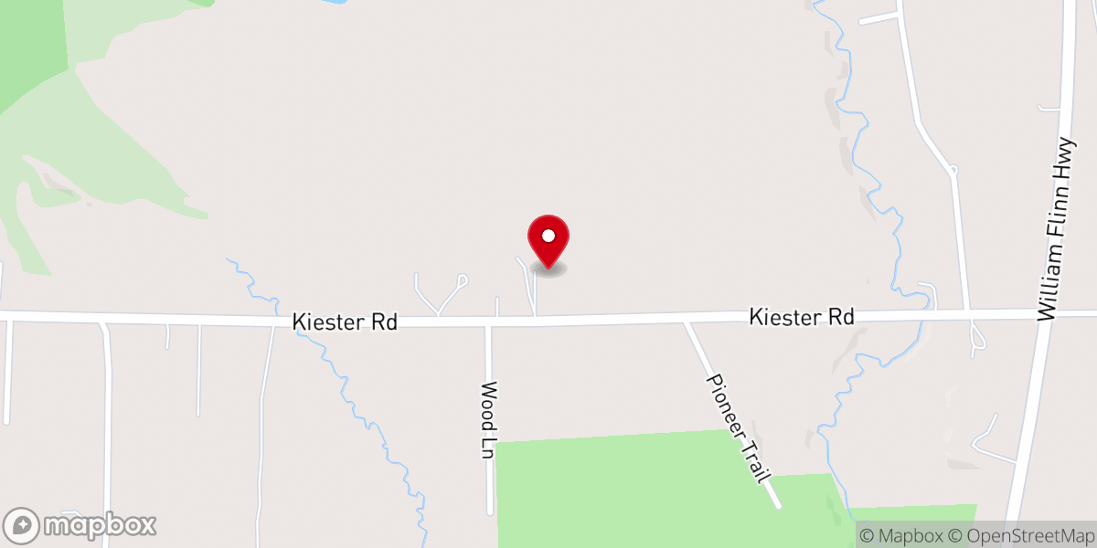 Map showing location of Slippery Rock Alliance Church