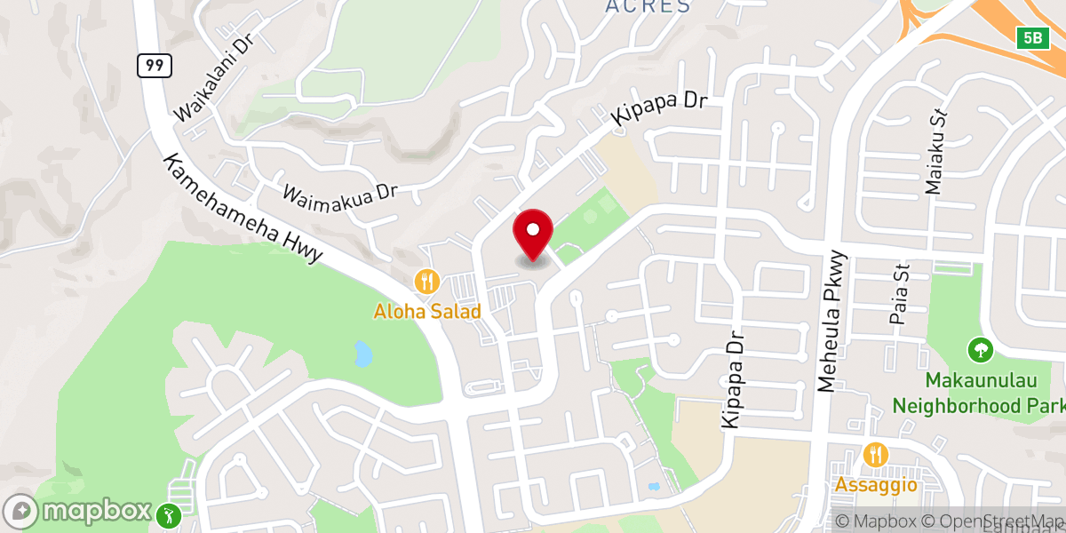 Map showing location of Mililani Presbyterian Preschool