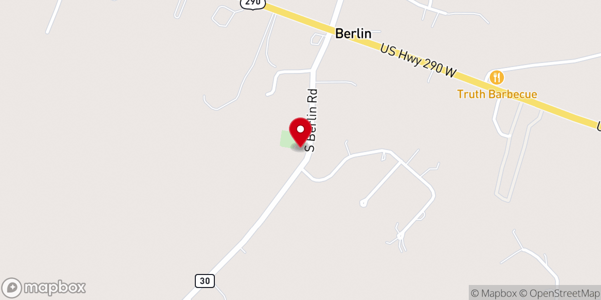 Map showing location of Eben-Ezer Lutheran Church