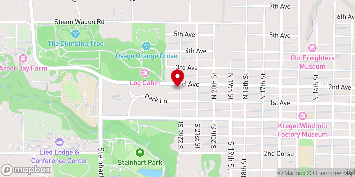 Map showing location of Christ Lutheran Church