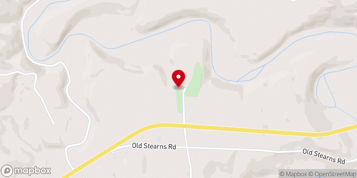 Map showing location of Jellico Creek Baptist Church