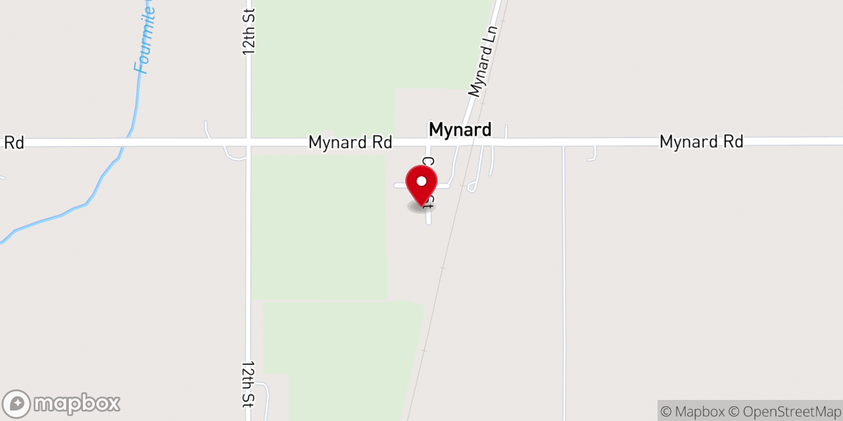 Map showing location of Mynard Liberty United Methodist