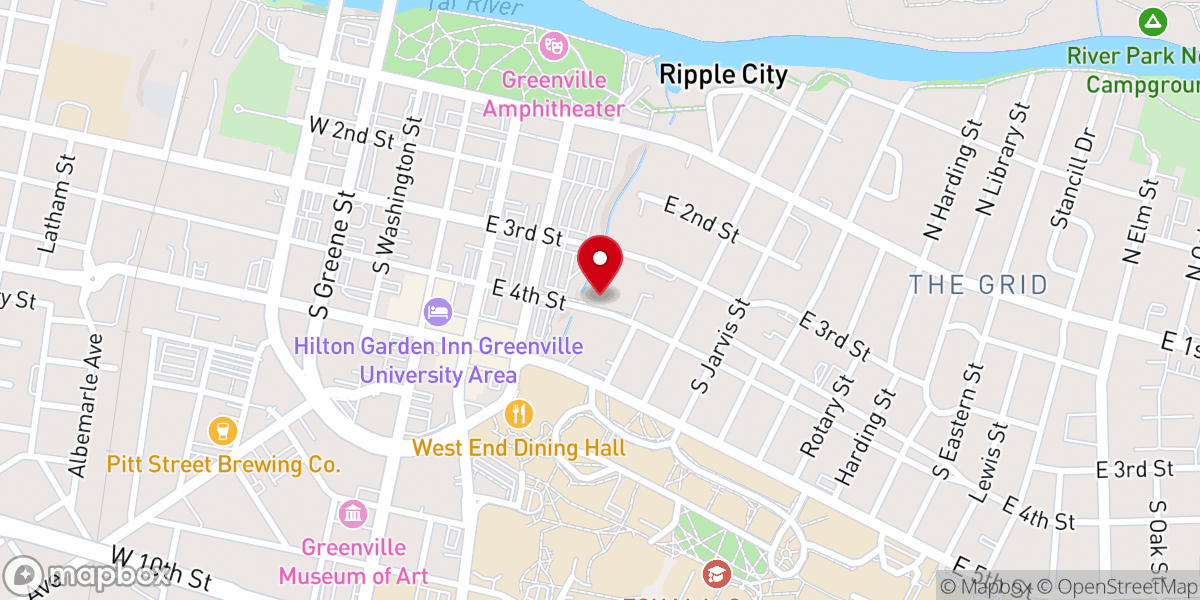 Map showing location of St. Paul's Episcopal Church
