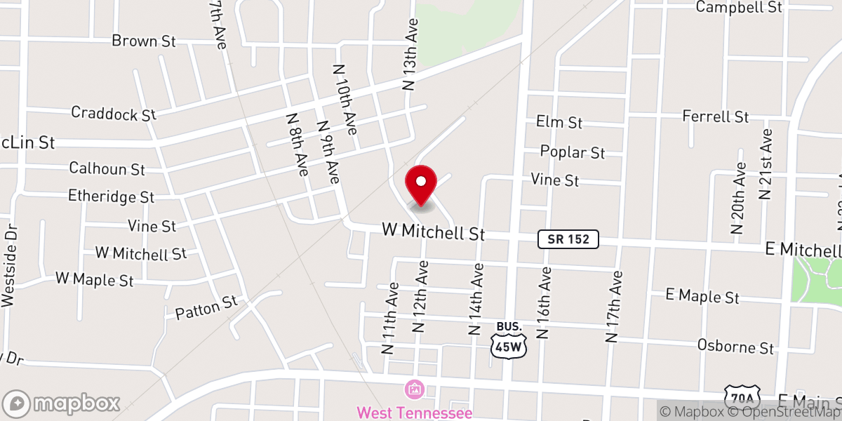 Map showing location of Morning Star Missionary Baptist Church