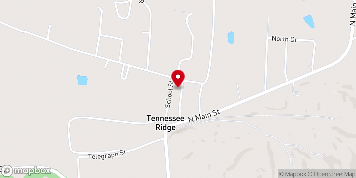 Map showing location of Tennessee Ridge United Methodist