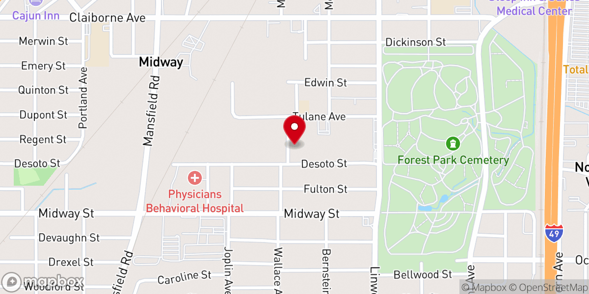 Map showing location of Samuel Chapel Baptist Church