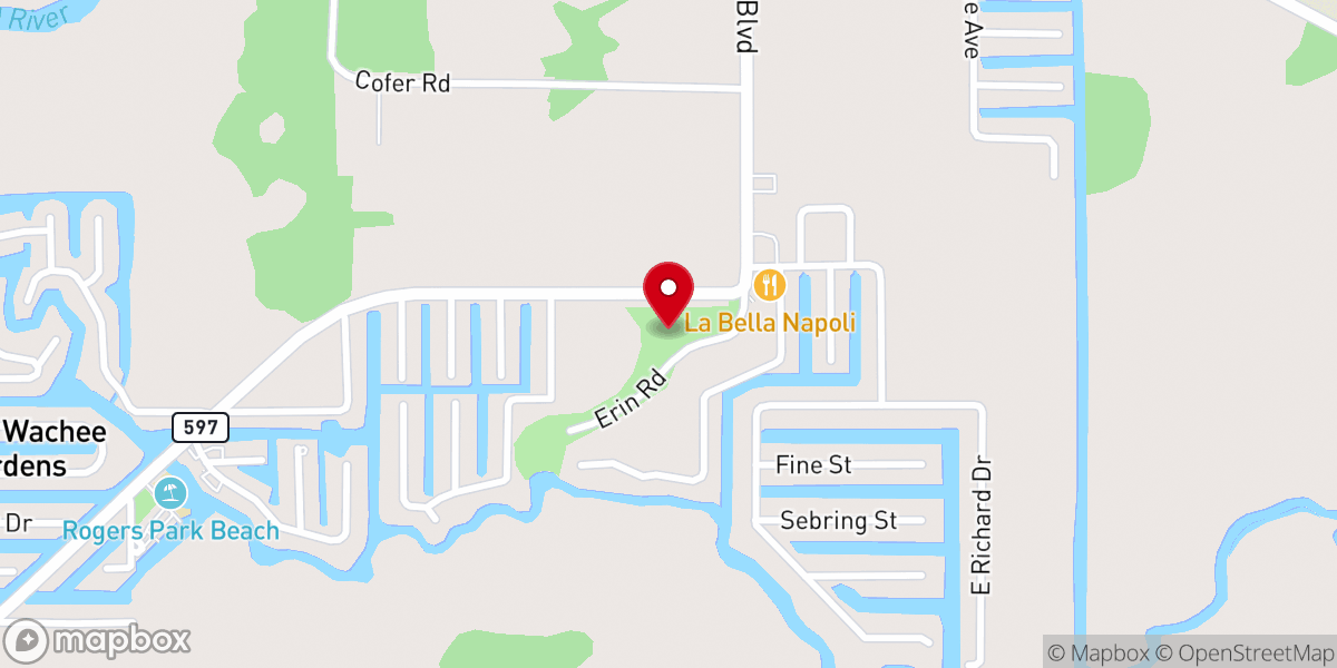 Map showing location of Weeki Wachee Christian Camp