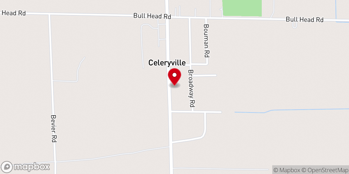 Map showing location of Willard Christian Church
