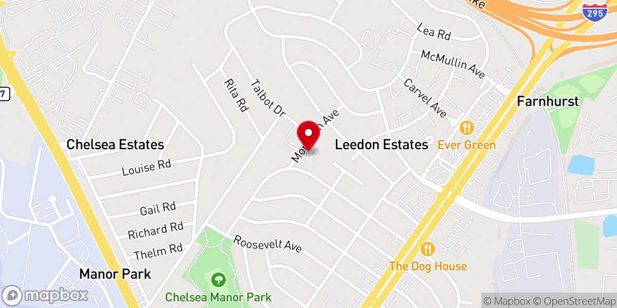 Map showing location of Church of God of Prophecy