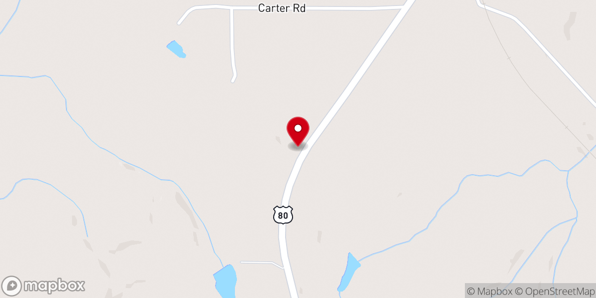 Map showing location of New Salem Baptist