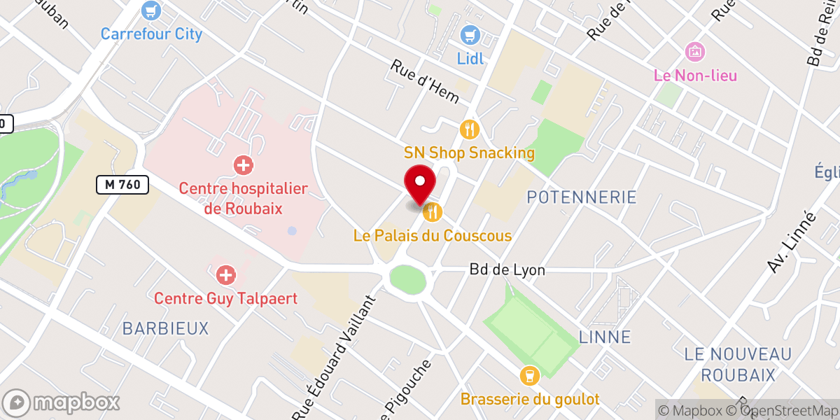 Map showing location of Paroisse catholique de La Trinité